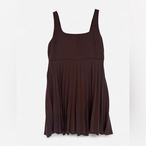 Everlane Brown Pleated Dress